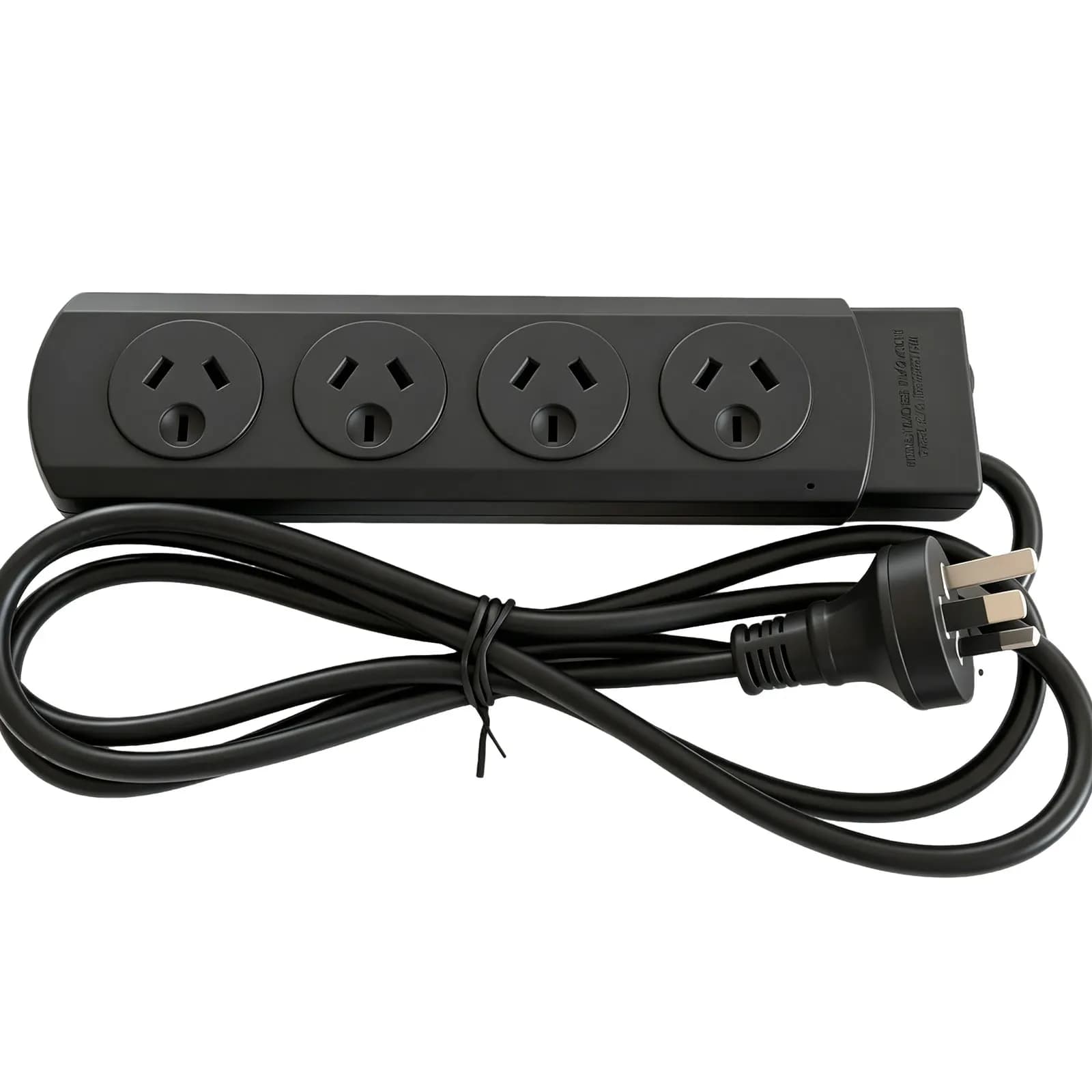 Multiprise 4 prises avec prise AU, noire, 10A 250V, cordon d'extension standard australien, pour la 