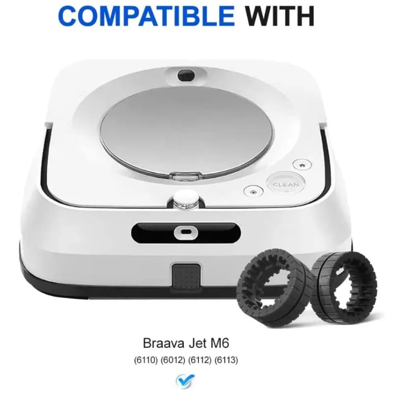 Pièces de rechange pour pneus de roue antidérapants, pour iRobot Braava Jet M6 (6110) (6012) (6112) 