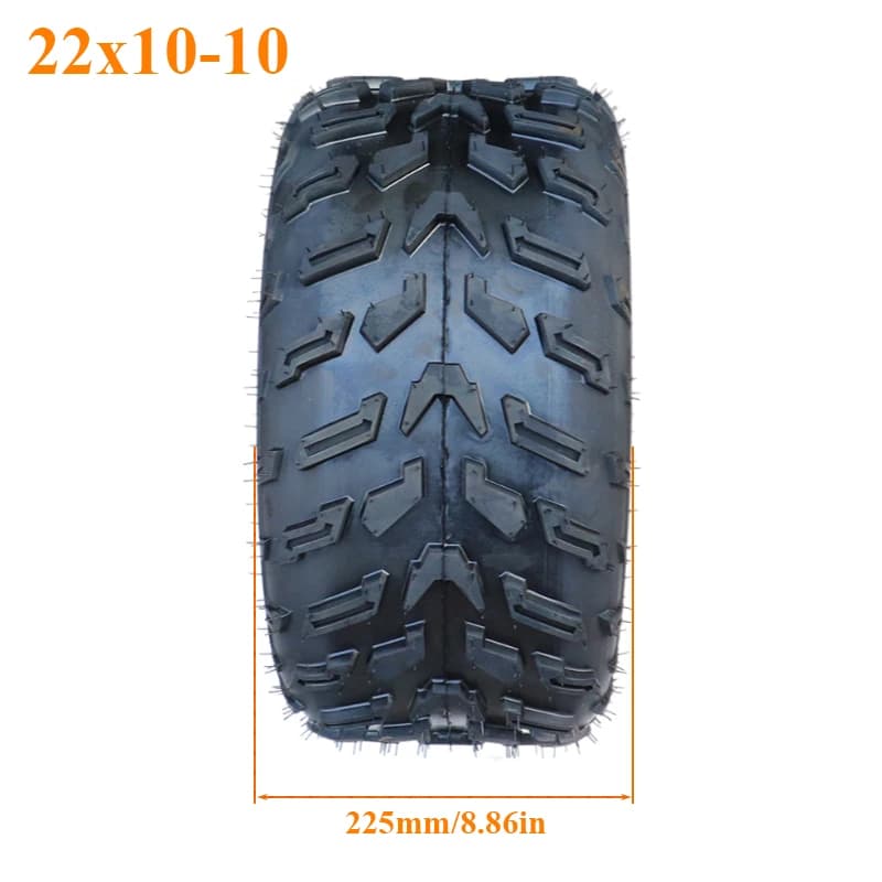 Pneu à vide de 10 pouces 22X10-10 4PR pour voiture de plage à quatre roues, GOKART KARTING ATV UTV