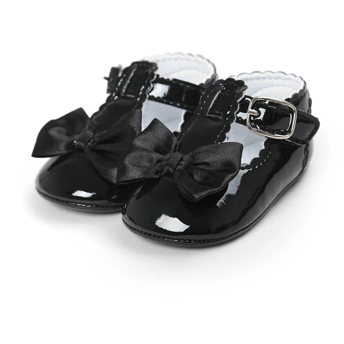 MRovior-Chaussures classiques pour bébés filles, semelle en caoutchouc avec nœud papillon, anti-alde