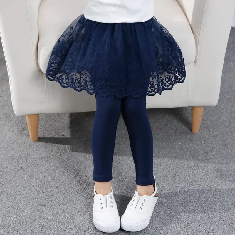 Leggings en dentelle pour filles, jupe-pantalon princesse, vêtements d'été et d'automne, pour bébés,