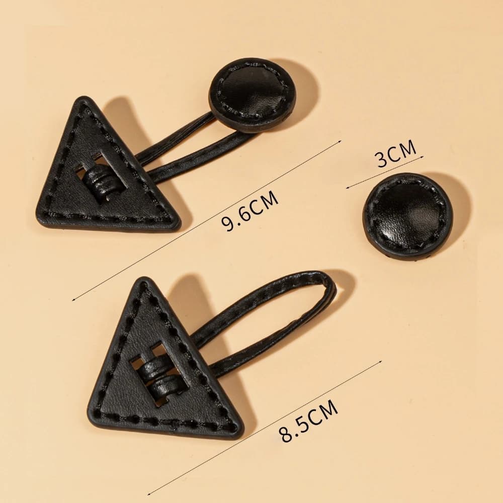 Boutons en corne à la mode pour manteau de femme, boutons de couture à la main en PU de haute qualit