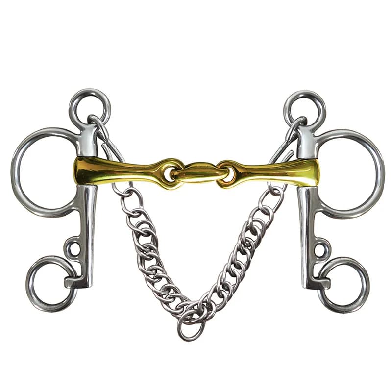 Mèche à cheval professionnelle en acier inoxydable JOHorse, mèche à mousqueton, produit d'équipement
