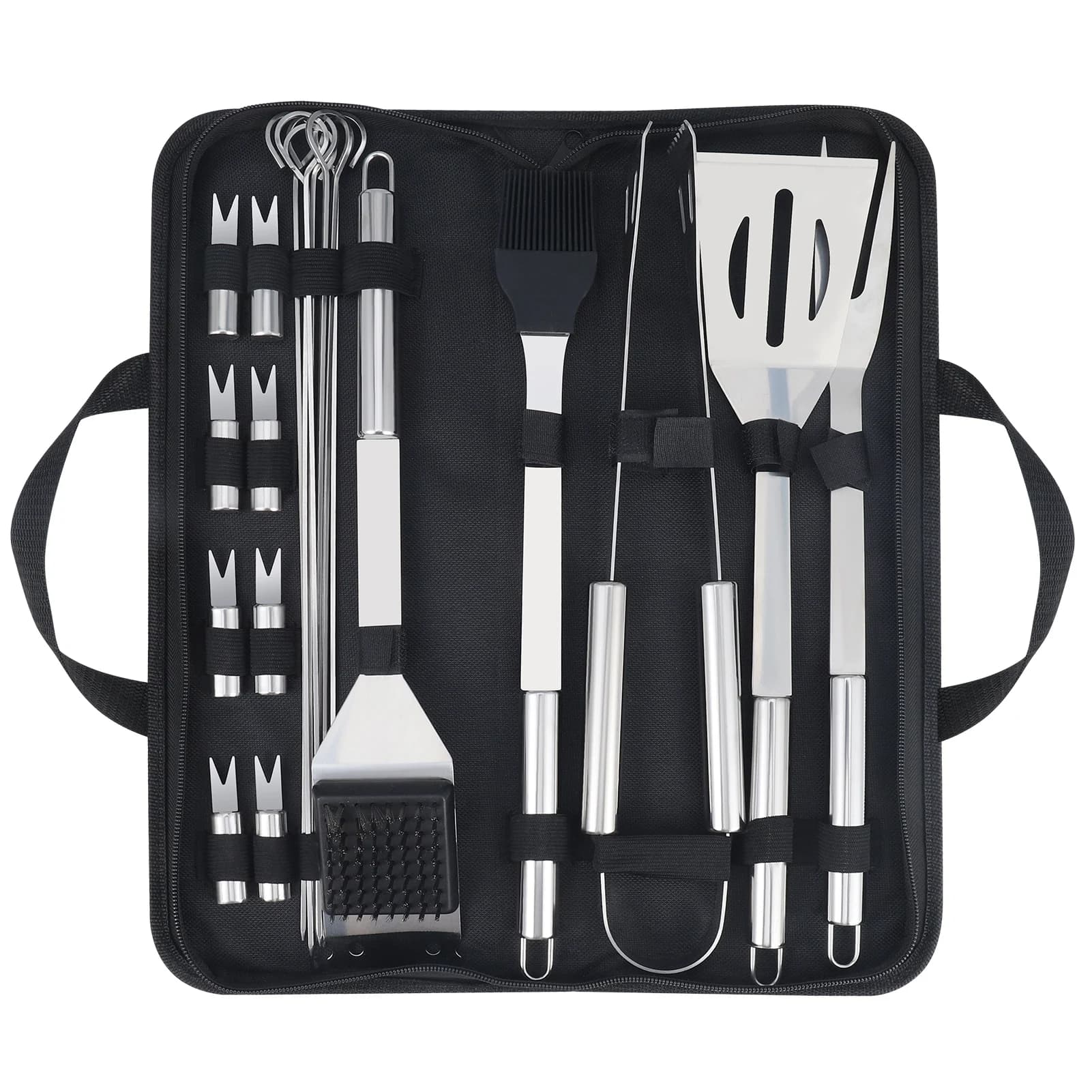 Ensemble de grillades en acier inoxydable pour l'extérieur, ustensiles de cuisine, accessoires de gr
