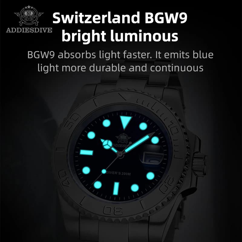 ADDIESDIVE luxueux montre à Quartz analogique pour hommes BGW9 lumineux 20 barres étanche hommes plo