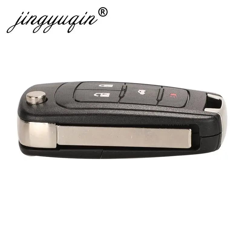 Jingyuqin – télécommande à 2/3/4 boutons, 10 pcs/lot, clé pliable pour Chevrolet Lova Sail Aveo Cruz