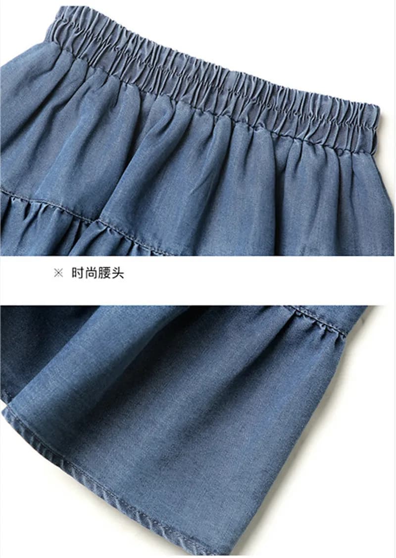Jupe plissée mini sexy coréenne style Y2K pour femme, jupe en jean taille haute à volants, nouvelle 