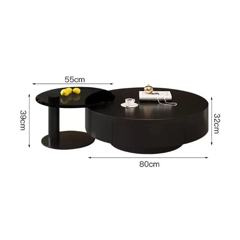 Table Basse ronde moderne pour Salon, Table Basse de luxe, mignonne, décor nordique, meubles de Salo