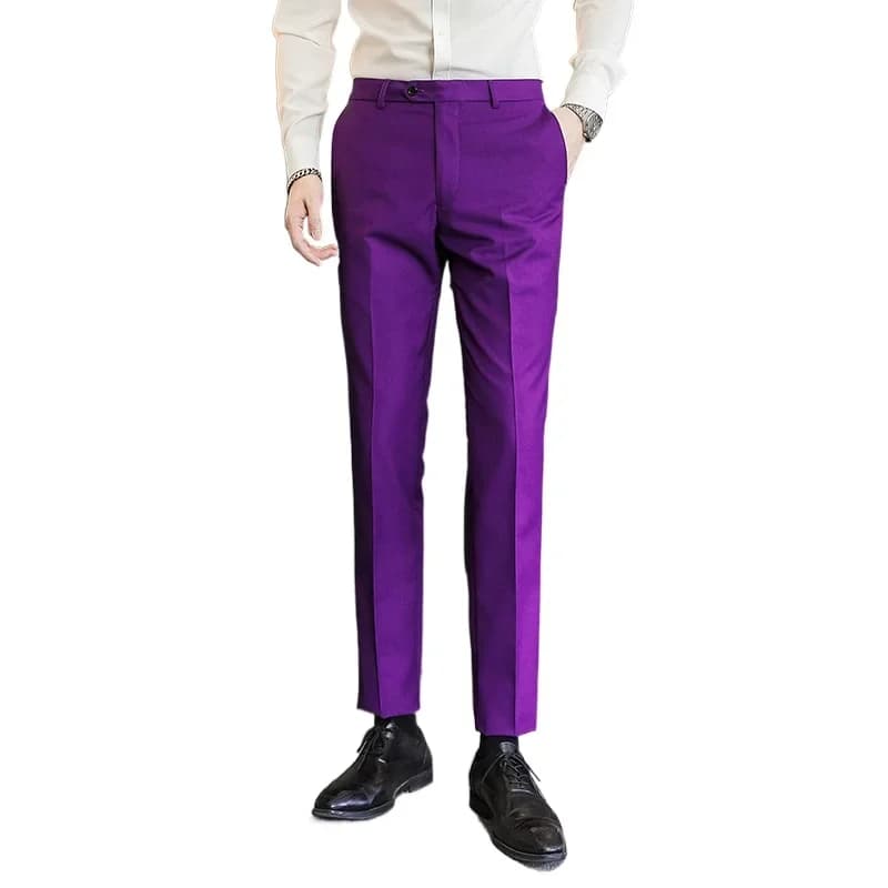 Pantalons formels hommes 2024 nouveau élégant homme bureau travail pantalon décontracté élastique co