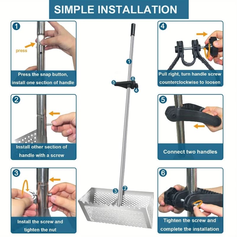 Tamis à sable pliable en acier inoxydable, fournitures de terrain pour dents de requin, pelle de pla