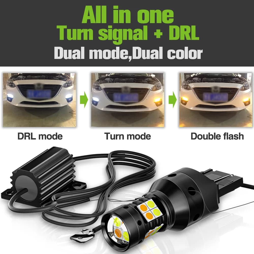 2 pièces pour Subaru Forester 2002-2020 clignotant LED double Mode + feu de jour DRL 2007 2008 2012 