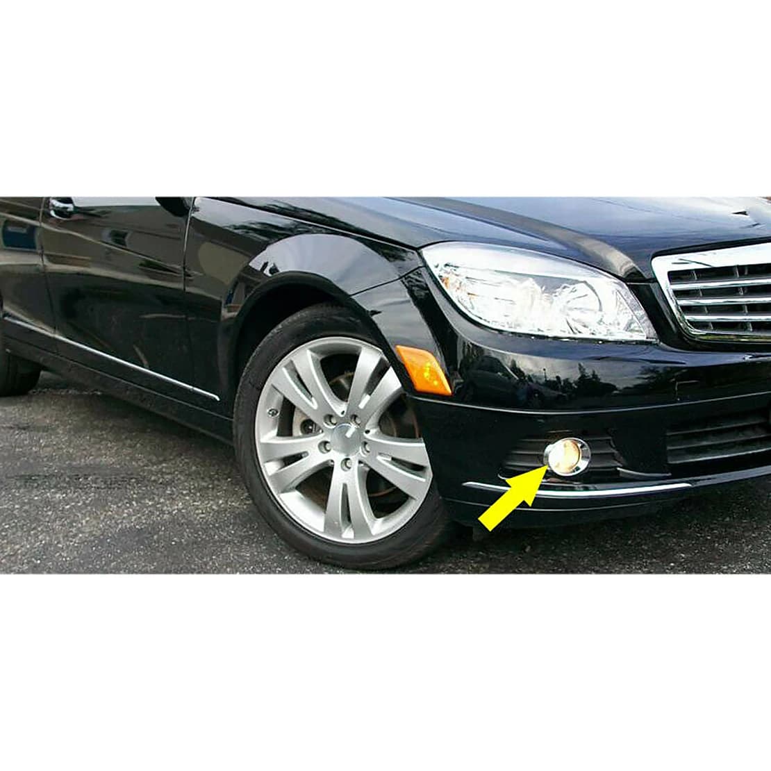 Beler – couvercle de phare antibrouillard pour pare-choc avant, 1 paire, pour Mercedes Benz classe C