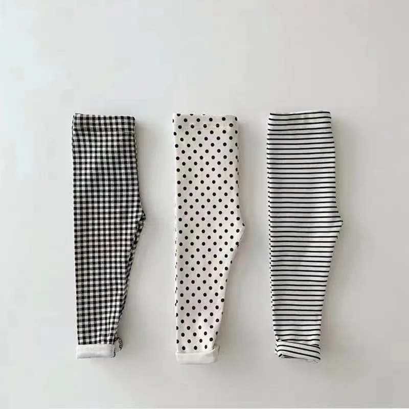Pantalon en coton à rayures élastiques pour fille de 0 à 6 ans, vêtement pour enfant, couleur unie, 