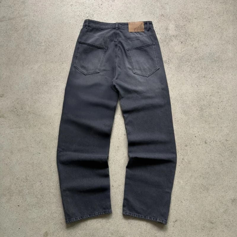 Pantalon décontracté pour hommes, européen et américain, hip-hop, pièce d'or, jean Y2K rétro gothiqu