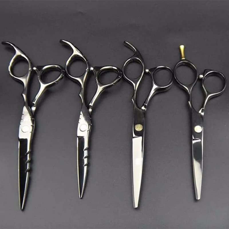Ciseaux professionnels de barbier Qlating en titane japonais 440C, pour coiffeur 5.5 / 6.0, ciseaux 