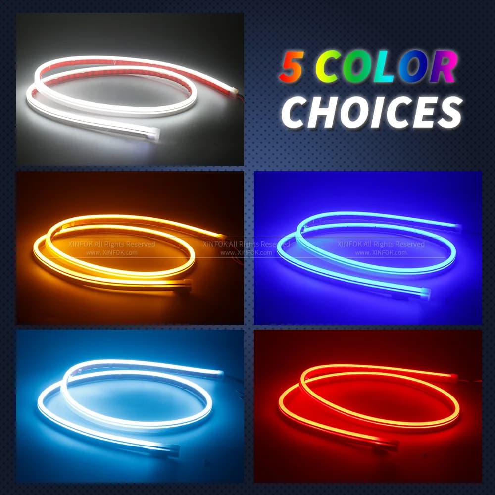 XINFOK Bande lumineuse LED universelle pour capot de voiture, lampes décoratives d'ambiance pour voi