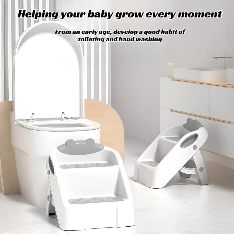 Escabeau d'entraînement aux toilettes pour enfants, siège de pot pliable et antidérapant, lavabo pou