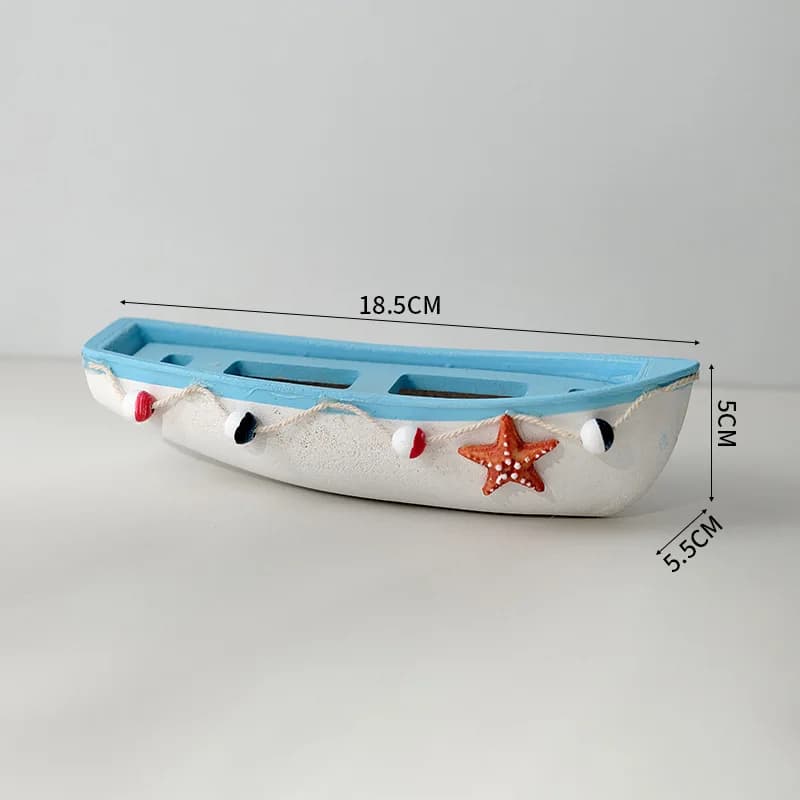 Ornement de bateau en bois méditerranéen, artisanat, chambre d'enfant, bureau, décoration de maison,