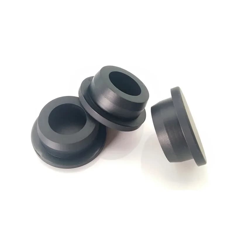 Bouchon en caoutchouc de Silicone noir avec bouchons de trous, Inserts de tubes, bouchons anti-pouss