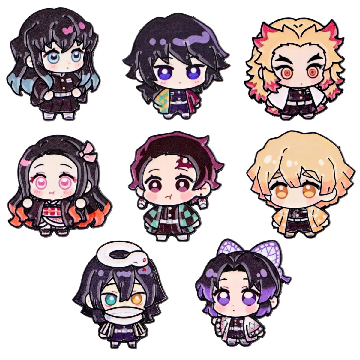 Broche de dessin animé en émail pour manteau, 8 pièces, broches pour femmes, Badges à revers à la mo