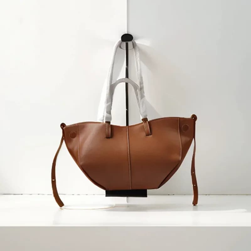 Sac à main grande capacité Style classique élégant Vintage sac à bandoulière forme seau sous accoudo