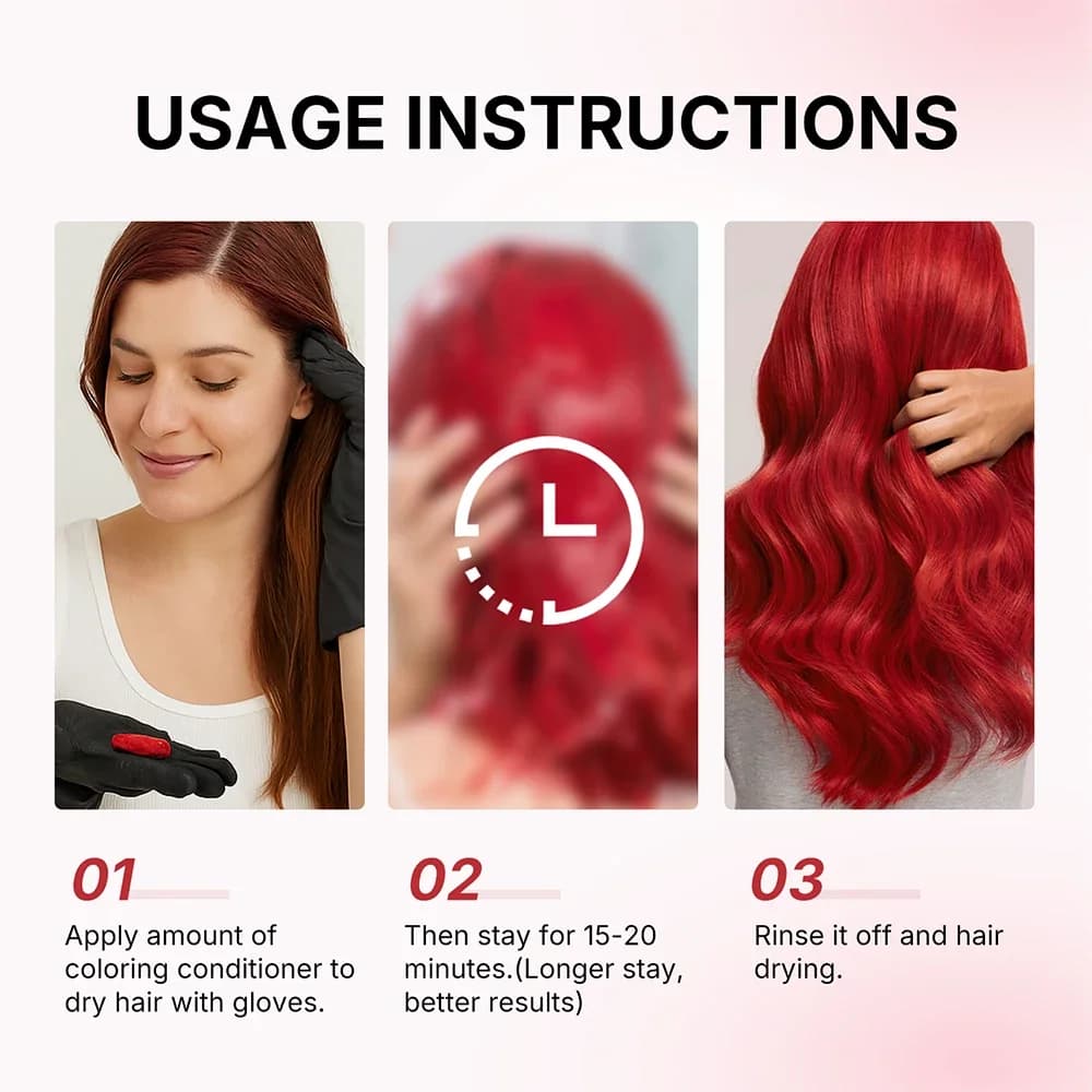 Karseell 500 ml déposant la couleur masque pour cheveux rouges revitalisant stimulant la couleur, hy
