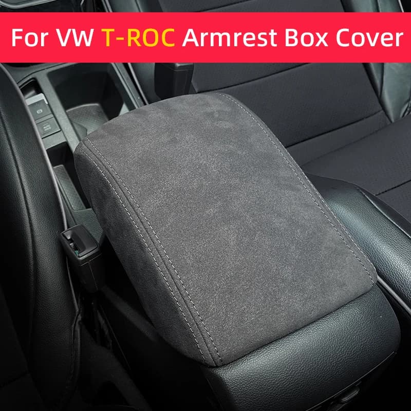 Housse de protection en cuir pour boîte d'accoudoir de Console centrale, accessoires pour VW t-roc T