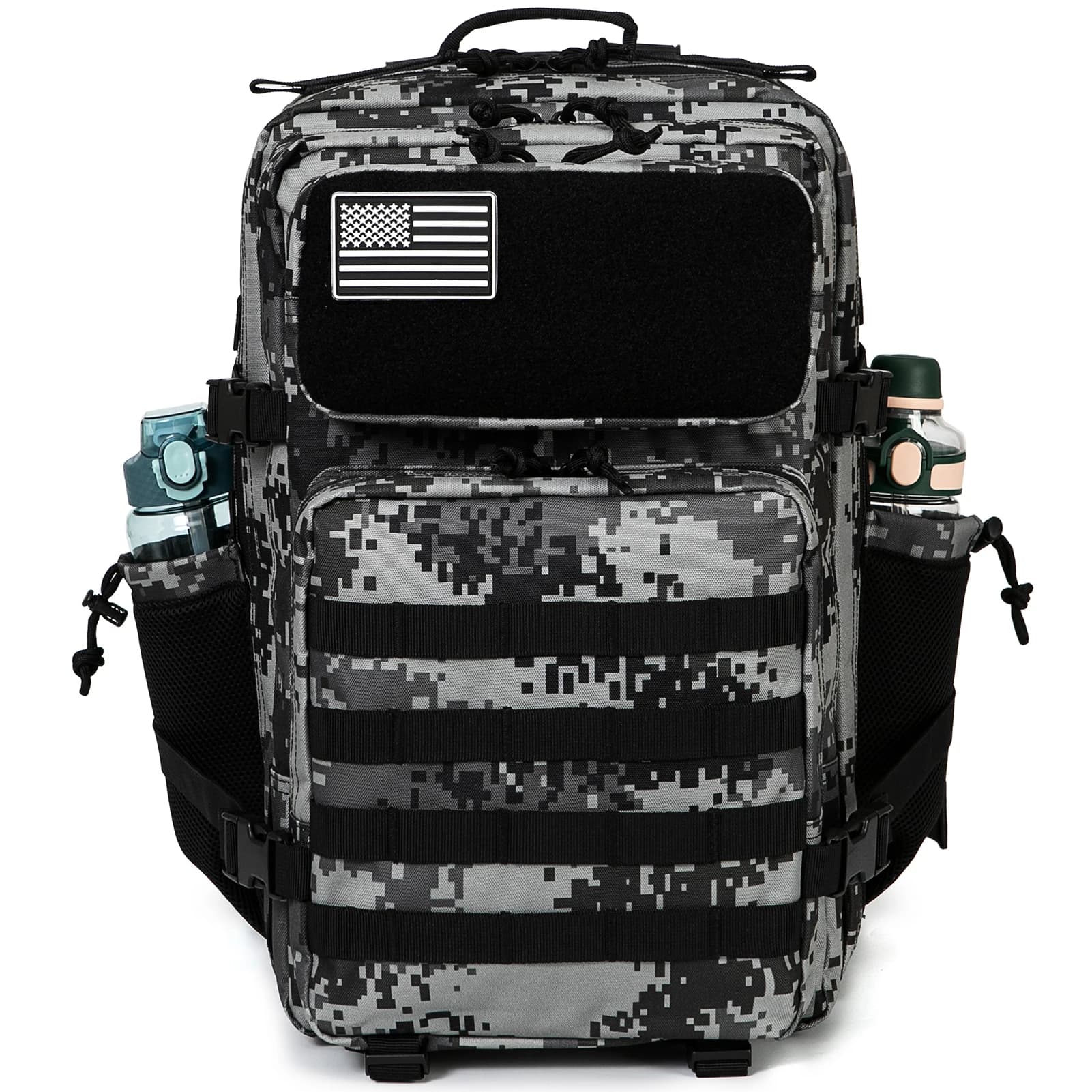 Sac à dos Dull avec porte-bouteille pour hommes et femmes, sac d'assaut, sac à dos RapDuty, école de