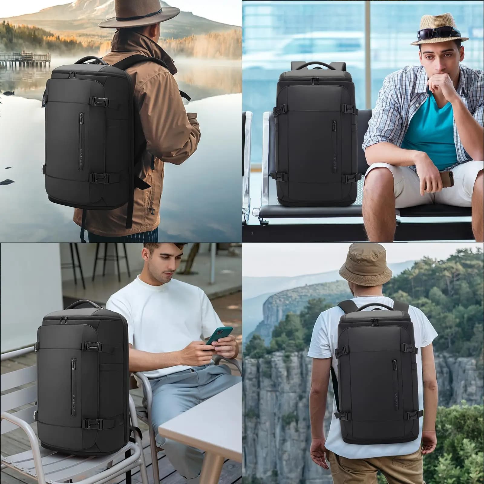 BANGE Multi nouveaux hommes sac à dos sport voyage affaires grande capacité séparation sèche et humi
