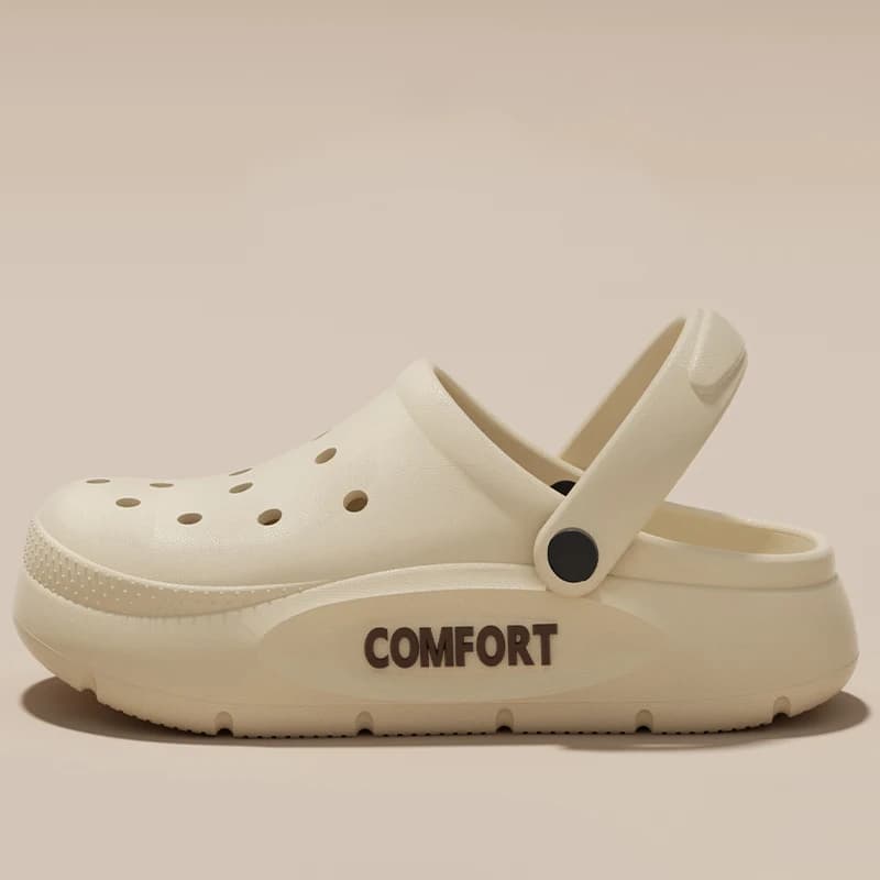 Sandales d'été antidérapantes pour femmes et hommes, à bout fermé, épaisses, décontractées, pour int