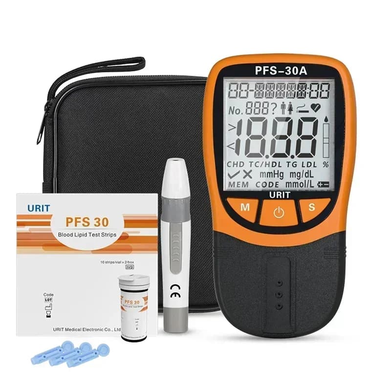 URIT PFS30A analyseur de lipides sanguins 5 In1 TC/HDL/TG/LDL surveillance de la poitrine totale sur