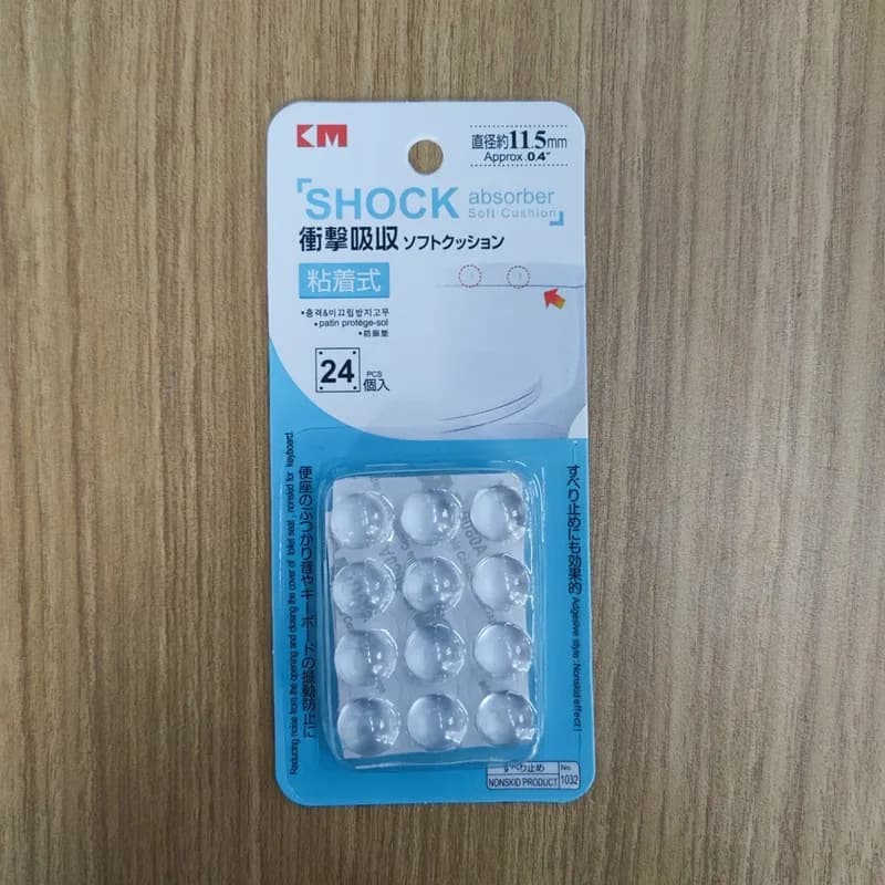 Pare-chocs ronds auto-adhésifs en caoutchouc de Silicone, 24 pièces, doux, Transparent, noir, antidé