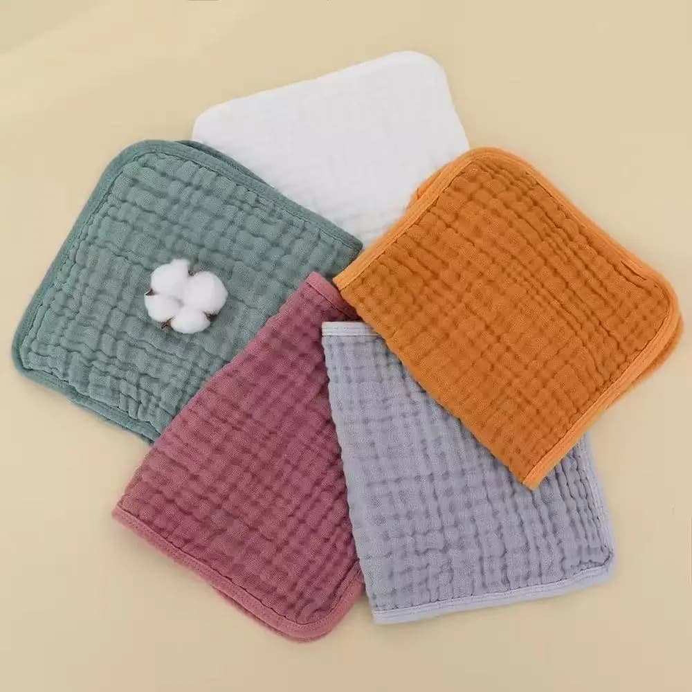 5 pièces 25*50 cm doux absorbant 6 couches coton mousseline bébé rot tissus nouveau-né bave dentitio