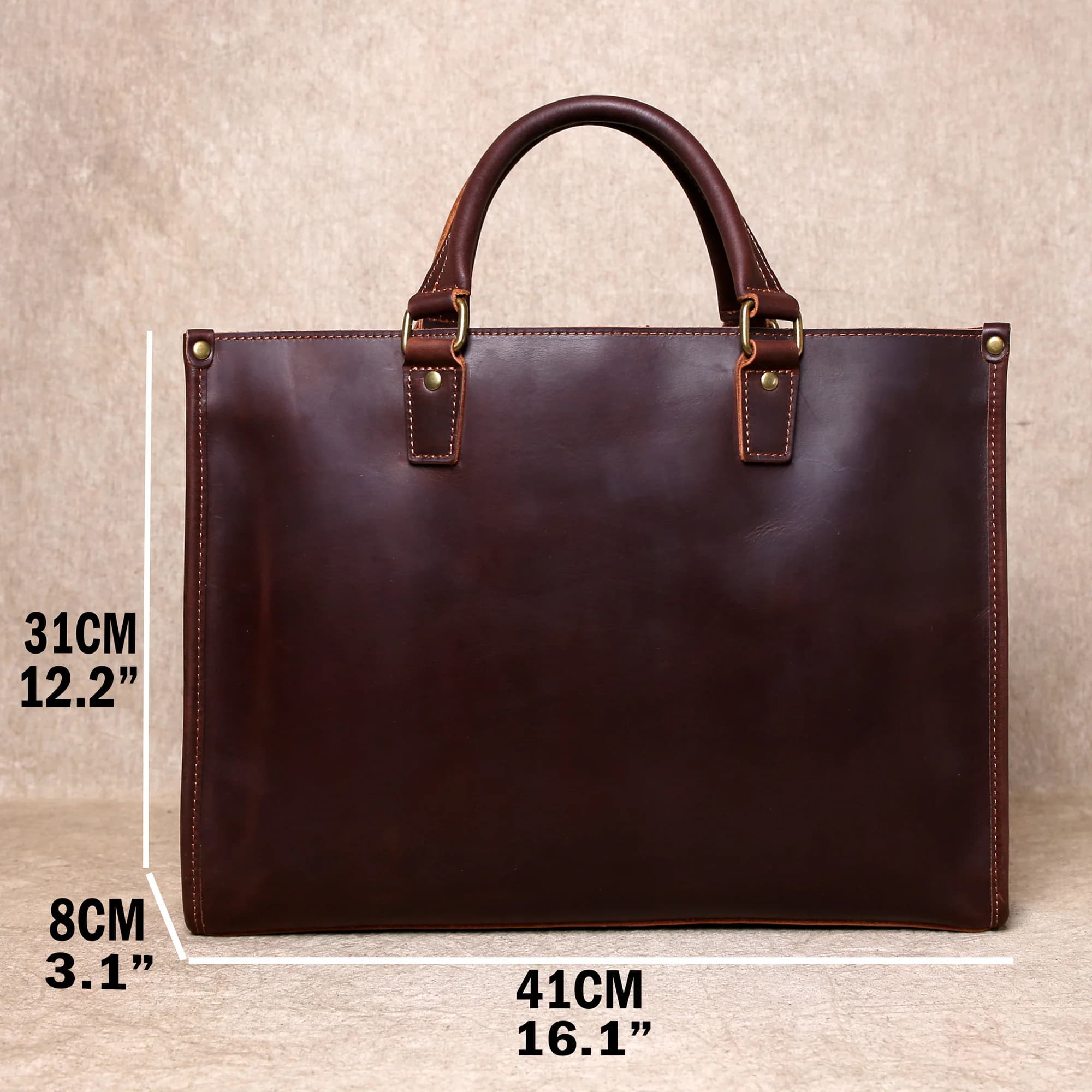 Baotou – sac à main en cuir pour hommes, Ultra-simple, de haute qualité, avec couche en cuir de vach