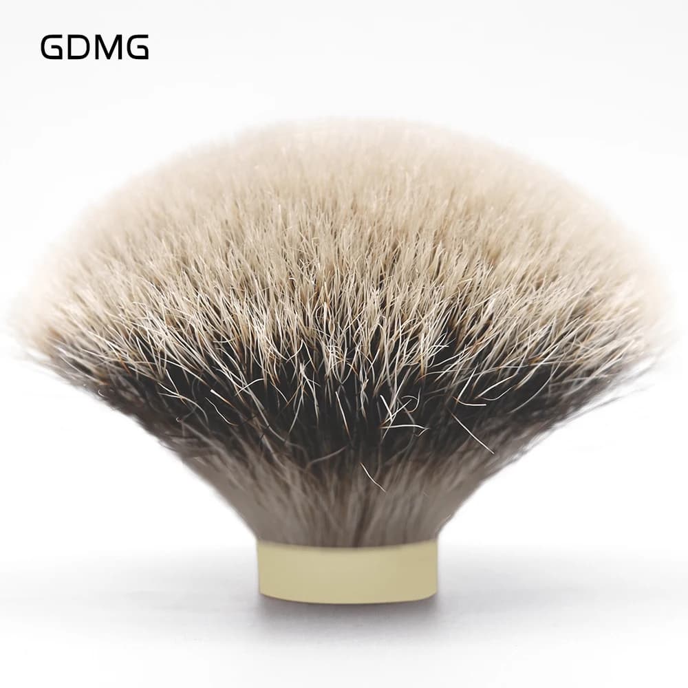 GDMG-Brosse de rasage à trois bandes en forme d'éventail Manhouse, blaireau, nœud de cheveux, outils