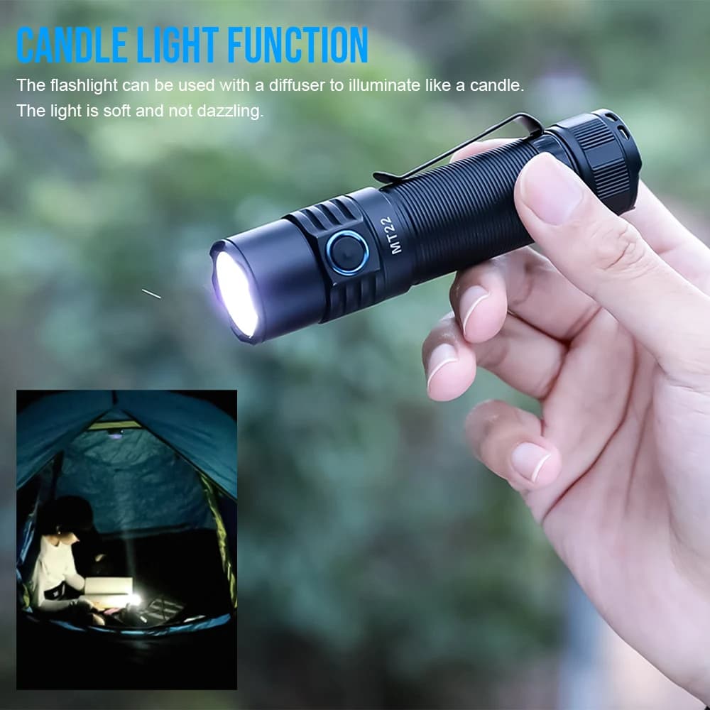 Trustfire MT22 lampe de poche LED EDC Rechargeable 2250 Lumen puissante Type C torche de chargement 