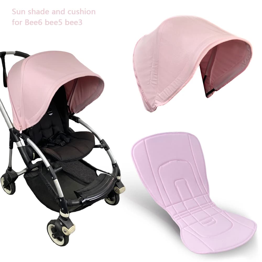 Pare-soleil pour poussette de bébé, auvent et coussin de siège pour Bugaboo Bee6 Bee5 Bee3, housse d
