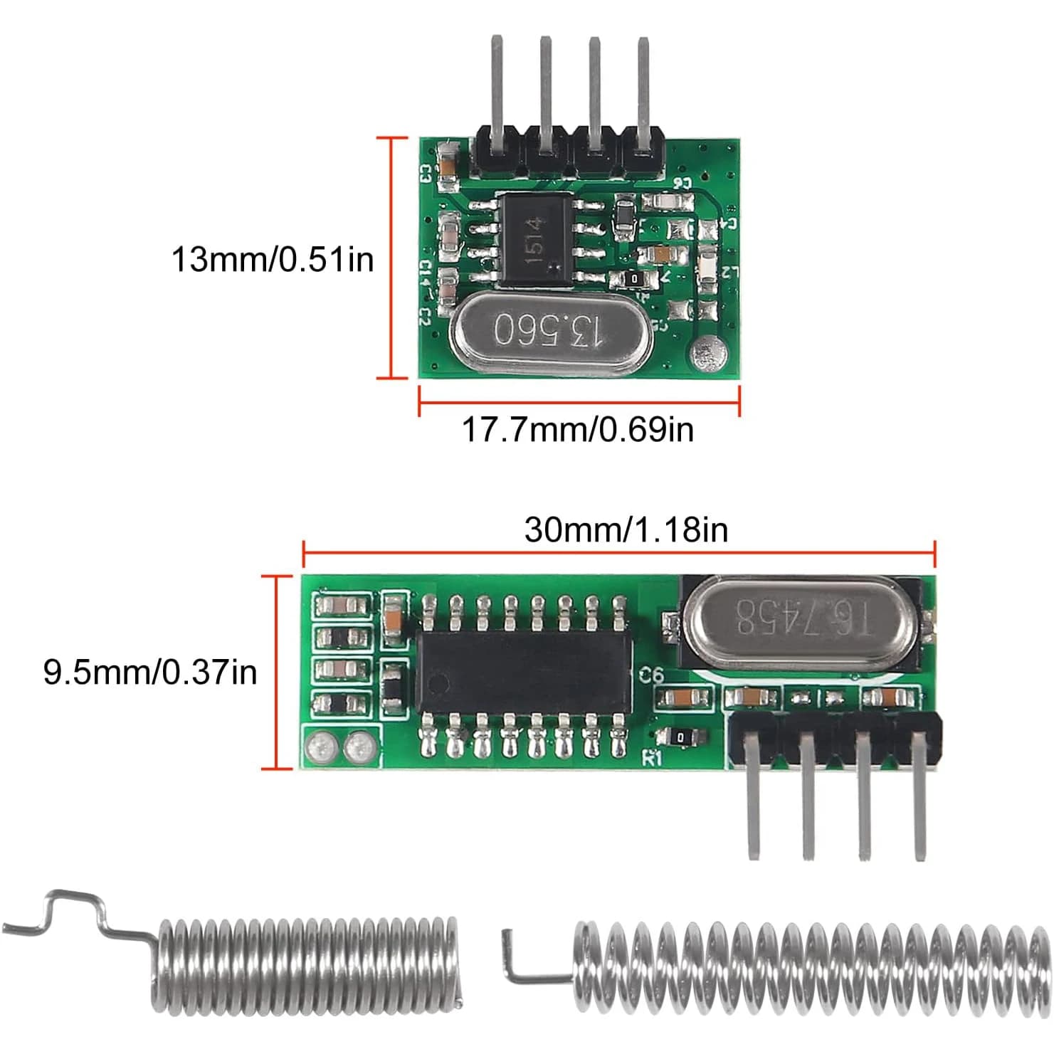 Émetteur et récepteur RF sans fil 433mhz, avec antenne, Module de télécommande, Kit de bricolage pou