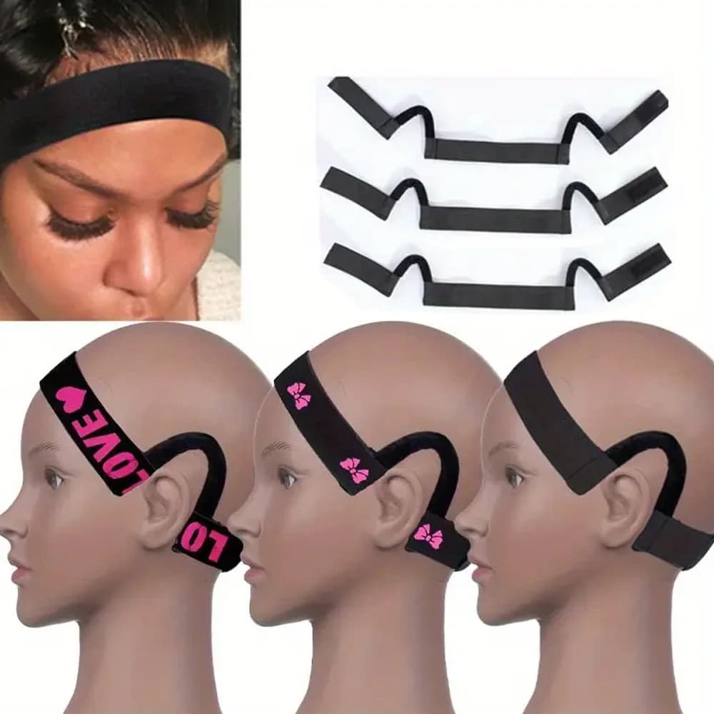 Bande de perruque fondue en dentelle confortable avec cintre d'oreille-enveloppe réglable pour échar