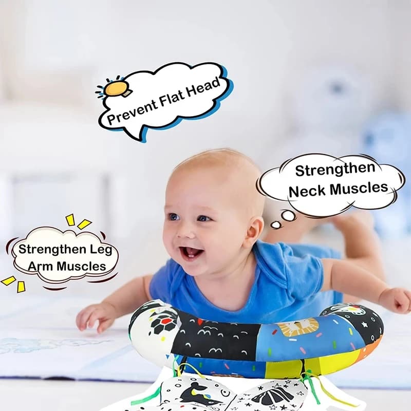Jouets d'oreiller pour bébé, noir et blanc, contraste élevé, jouets Montessori pour bébés de 0 à 6 a