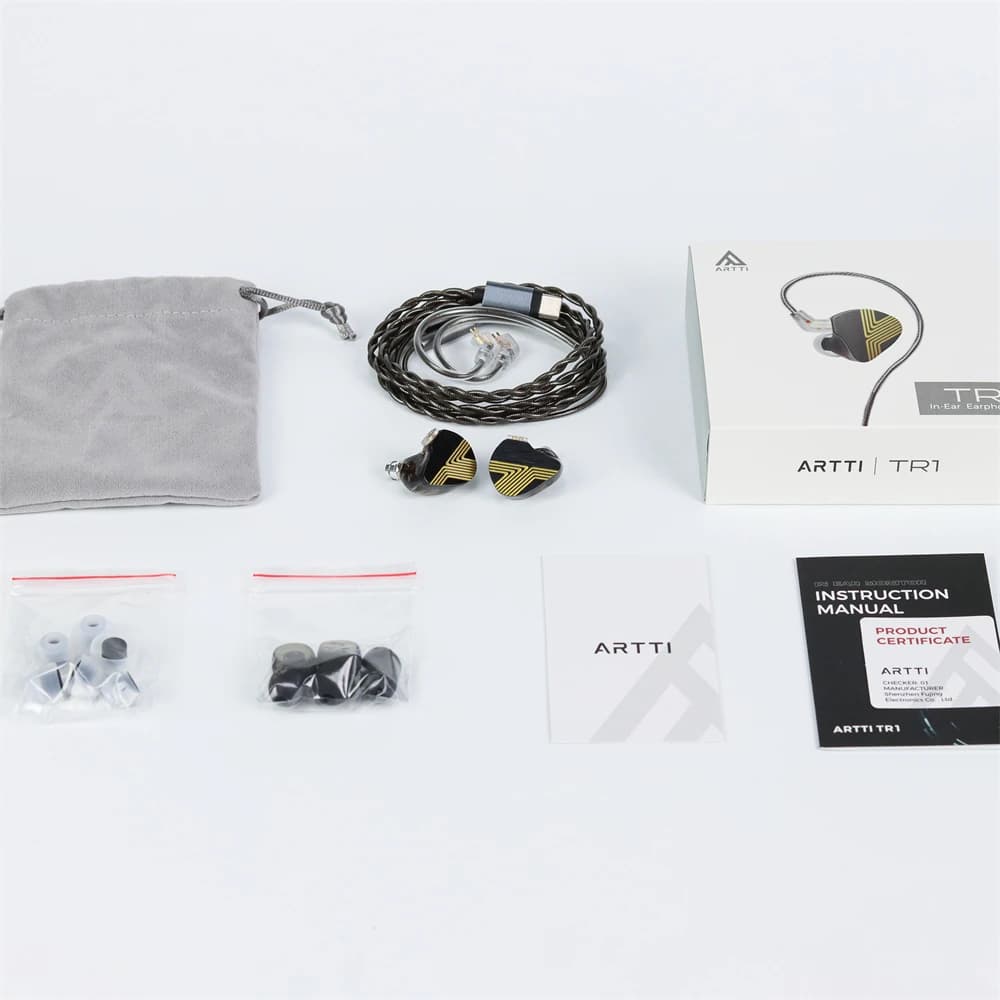 ARTTI-Écouteurs intra-auriculaires avec fil, IEM, moniteur plaqué béryllium, micro de type C, poigné
