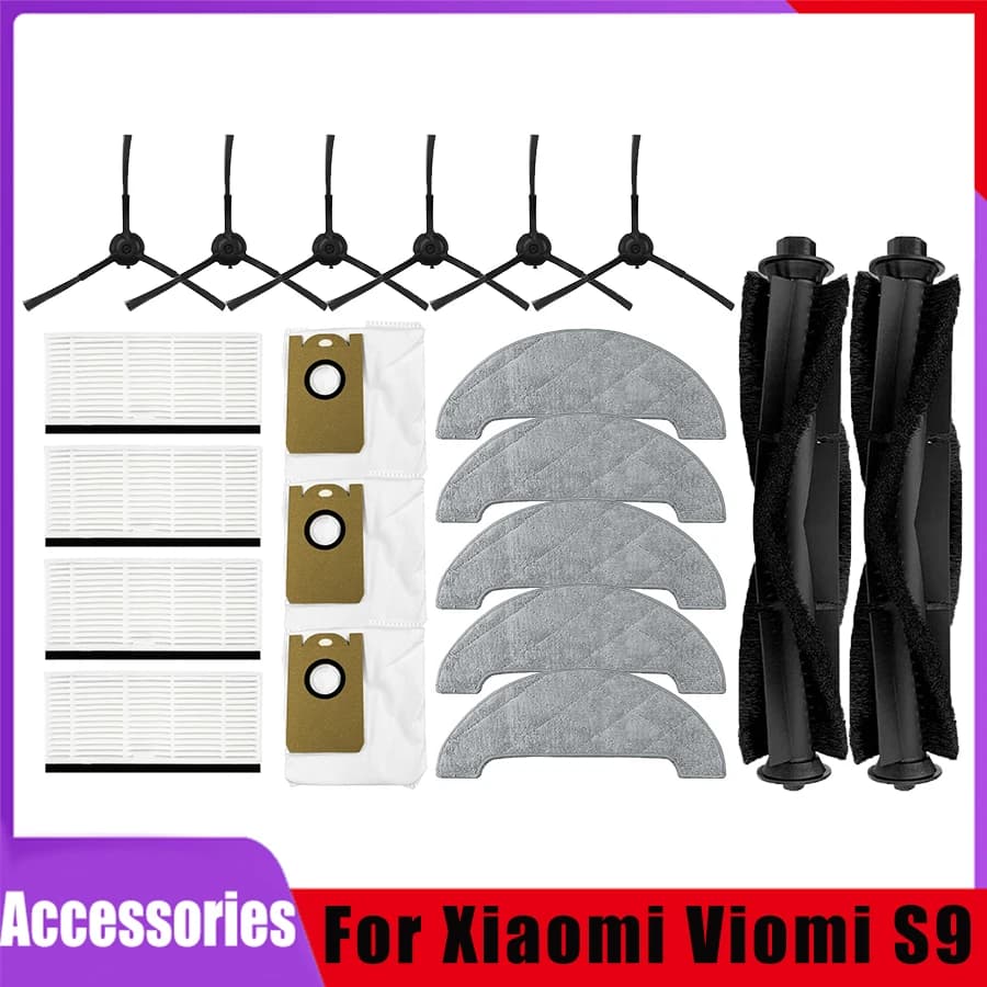 Kit d'accessoires pour aspirateur robot Xiaomi Viomi S9, filtre Hepa, brosse latérale principale, sa