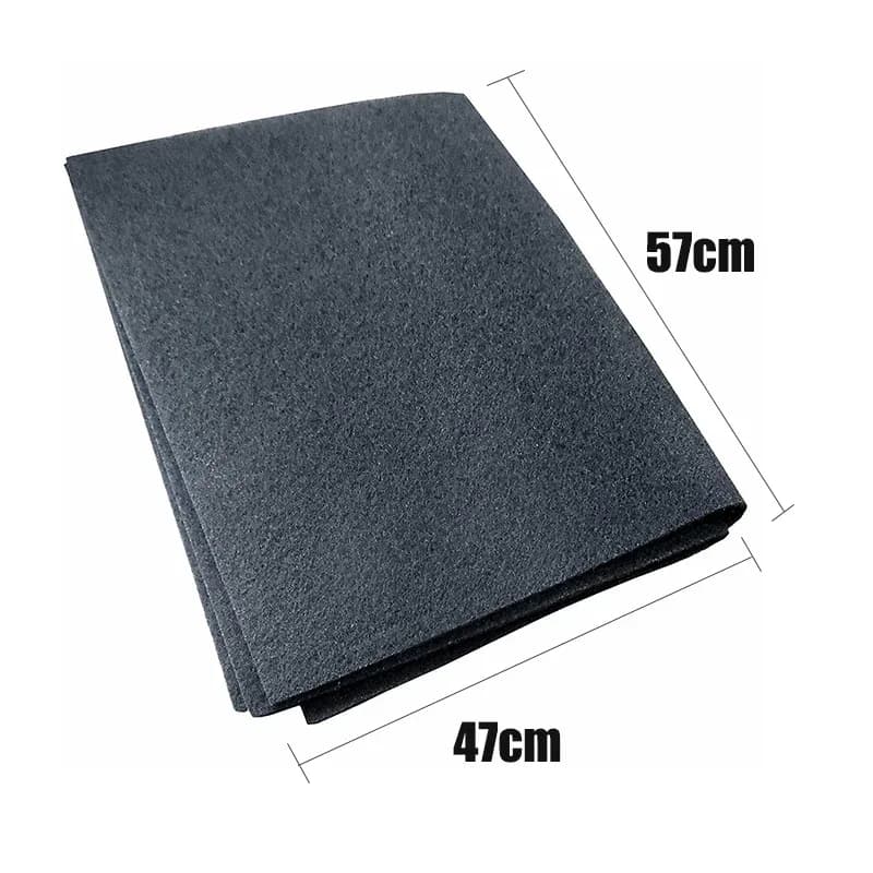 Extracteur de hotte de cuisine noire, filtre à charbon actif en coton pour ventilateur d'échappement
