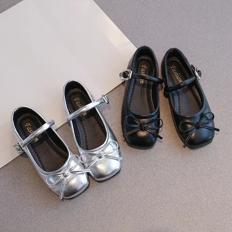 Chaussures de princesse en cuir pour filles, Mary Janes, simples, classiques, avec nœud papillon, Ch