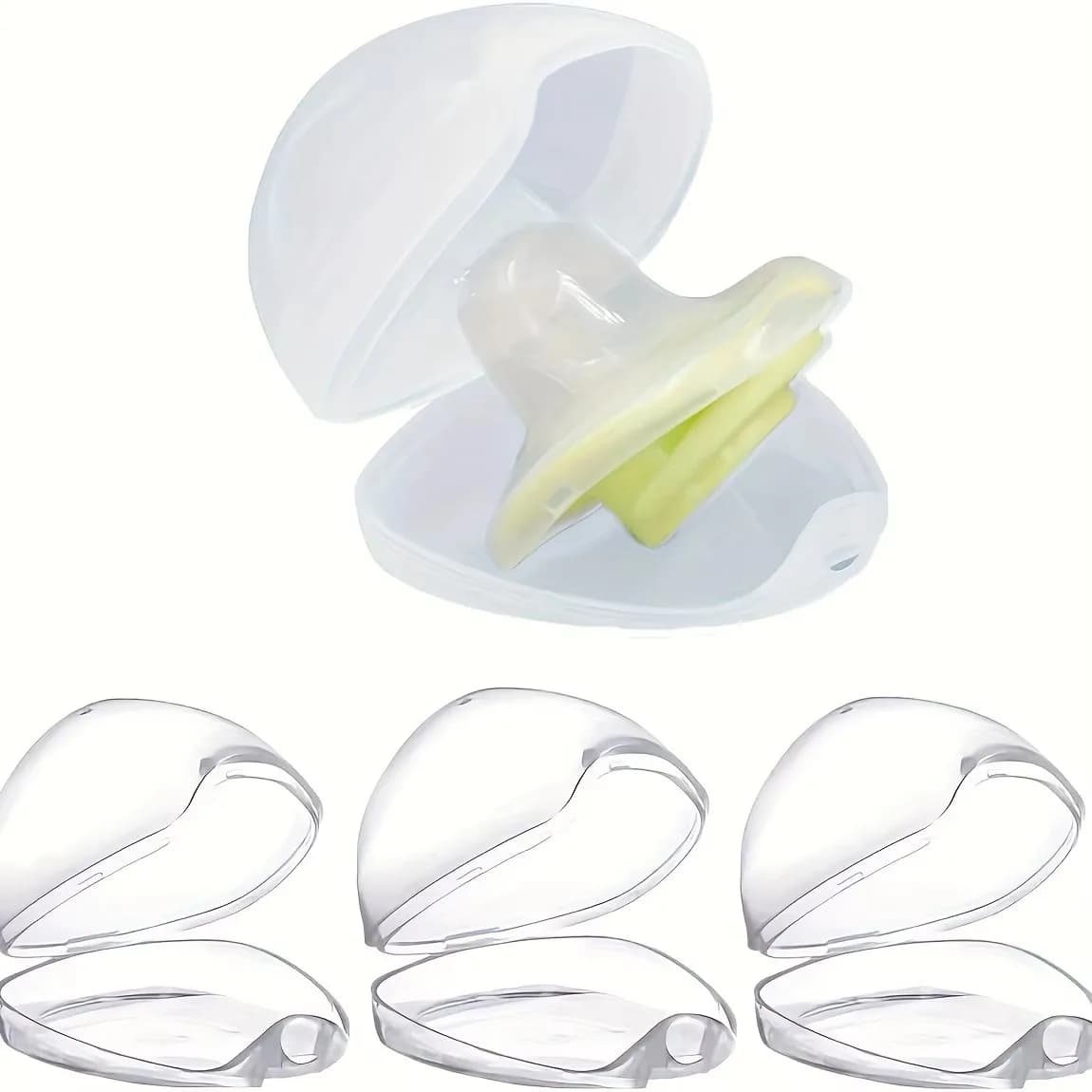 Étui à sucette Transparent, boîte porte-sucette, étui de protection de mamelon sans BPA pour voyage 