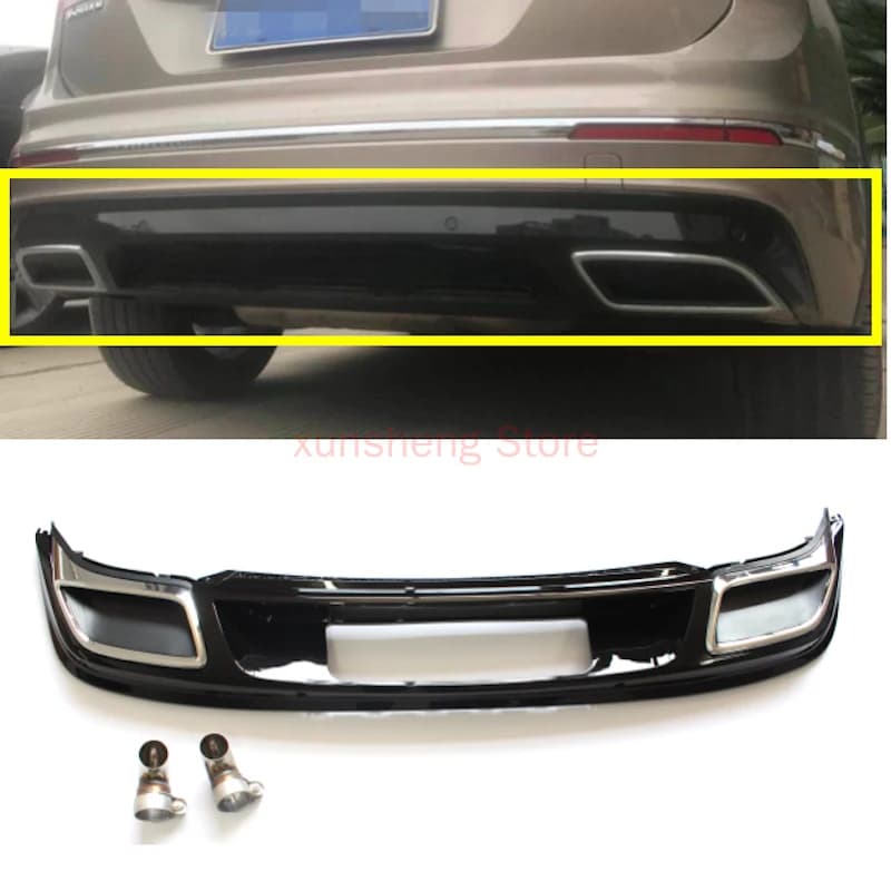 Diffuseur de pare-chocs arrière pour Tiguan, embouts de tube à double accès pour Tiguan 2017, 2018, 