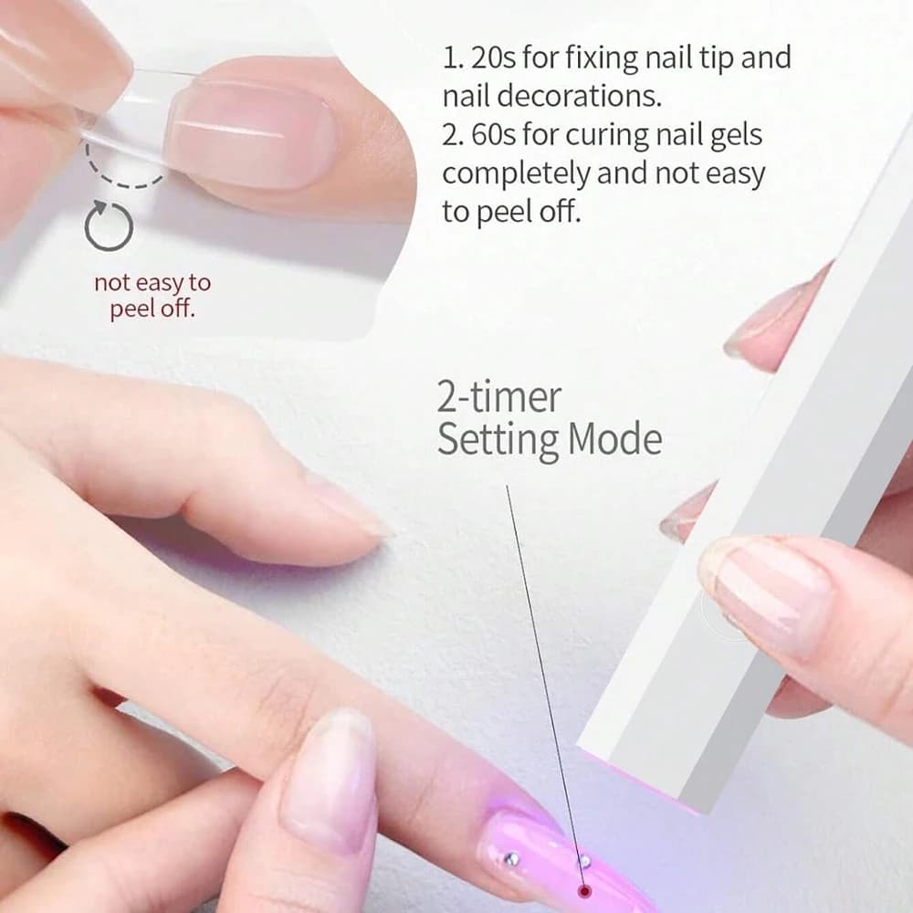 LINMANDA Minicure lumière UV portative pour ongles en Gel lampe à ongles UV Portable lampe à ongles 