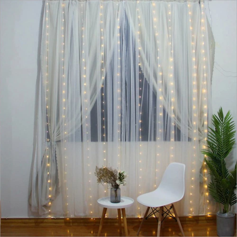 Guirlande lumineuse LED à batterie 3M x 1M/2M/3M, guirlande lumineuse féerique USB pour nouvel an, f