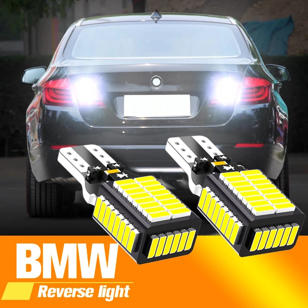 Feu de recul LED Blub, 2 pièces, W16W T15 921 Canbus, pour BMW E81 E87 E88 E82 E92 E90 E91 E60 F07 F