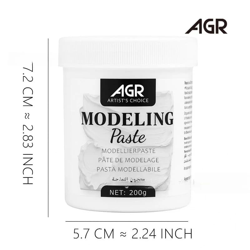 Pâte texturée 200G/1400G, crème de modelage, médium épaississant acrylique 3D, gesso pour peinture a